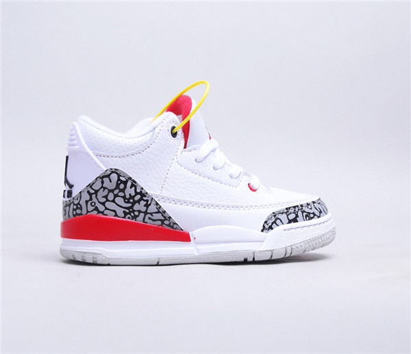 Youth Running weapon Super Quality Air Jordan 3 Red/White Shoes 014